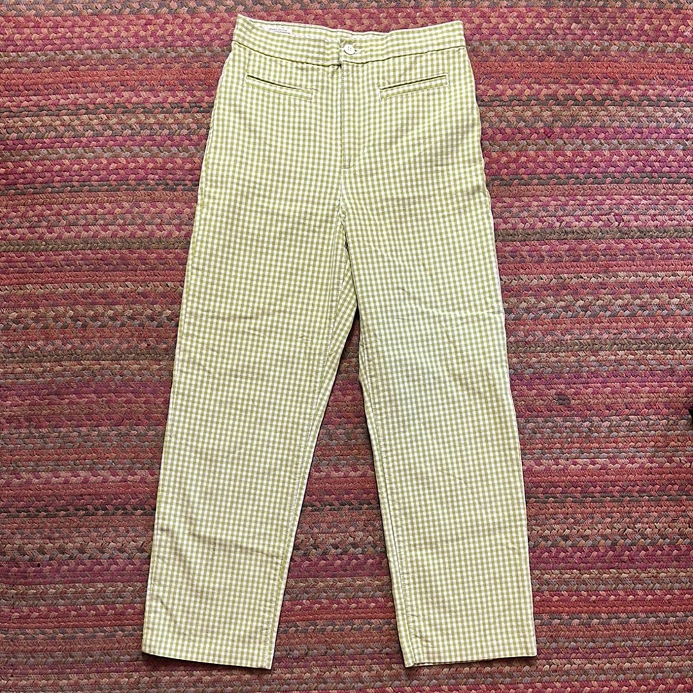 NEW LEVIS GREEN GINGHAM HIGH RISE JEANS